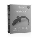 Черная анальная пробка Dog Tail Plug с хвостом - фото 160195