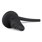 Чёрный витой анальный плаг Dog Tail Plug с хвостом - фото 160200