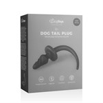 Чёрный витой анальный плаг Dog Tail Plug с хвостом - фото 160201