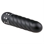 Черный мини-вибратор Diamond Twisted Vibrator - 11,4 см. 154598 - фото 10159