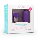 Фиолетовое виброяйцо Easytoys Vibration Egg с пультом ДУ - фото 169575