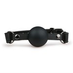 Черный силиконовый кляп-шар Easytoys Ball Gag With Large Silicone Ball - фото 169626