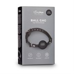 Черный силиконовый кляп-шар Easytoys Ball Gag With Large Silicone Ball - фото 169627