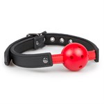 Красный кляп-шар Easytoys Ball Gag With PVC Ball - фото 169629