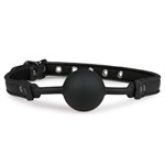 Черный кляп-шар Easytoys Ball Gag With Silicone Ball - фото 169632