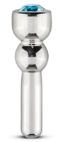 Серебристый уретральный стимулятор Sinner Penis Plug With Diamond - 5 см. - фото 173362