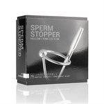 Серебристый уретральный стимулятор Sperm Stopper - 7,5 см. - фото 173373