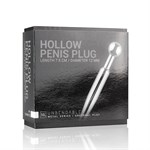 Серебристый уретральный стимулятор со съемным верхом Sinner Hollow Metal Penis Plug - 9 см. - фото 173375