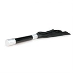 Черная плеть Easytoys Flogger With Metal Grip - 38 см. - фото 1365408