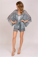 Роскошный кружевной халат-кимоно - фото 101413