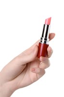 Красный мини-вибратор в форме губной помады Lipstick Vibe - фото 167933