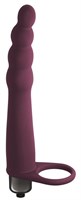Бордовая вибронасадка для двойного проникновения Bramble - 16,5 см. - фото 166349