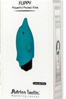 Голубой вибростимулятор-дельфин Lastic Pocket Dolphin - 7,5 см. - фото 1407924