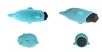 Голубой вибростимулятор-дельфин Lastic Pocket Dolphin - 7,5 см. - фото 1407925