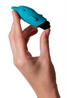 Голубой вибростимулятор-дельфин Lastic Pocket Dolphin - 7,5 см. - фото 1337809