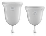Набор из 2 прозрачных менструальных чаш Intimate Care Menstrual Cups - фото 160914