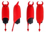 Красный вибростимулятор Devol Mini Vibrator - 8,5 см. - фото 173815