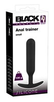 Черная утяжеленная анальная пробка Anal Trainer Small - 16 см. - фото 170041
