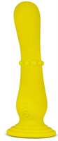 Желтый вибратор на присоске Nude Impressions 04 - 18 см. - фото 272822