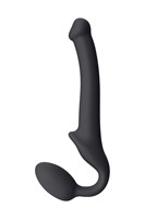 Черный безремневой страпон Silicone Bendable Strap-On - size S - фото 1307341