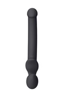 Черный безремневой страпон Silicone Bendable Strap-On - size S - фото 1307342