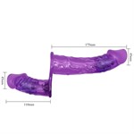 Женский фиолетовый страпон с вагинальной вибропробкой Ultra - 17,5 см. - фото 1419662