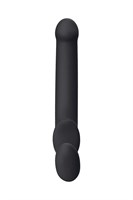 Черный безремневой страпон Silicone Bendable Strap-On XL - фото 164493