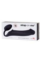 Черный безремневой страпон Silicone Bendable Strap-On XL - фото 164497