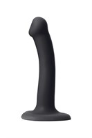 Черный фаллос на присоске Silicone Bendable Dildo S - 17 см. - фото 164578