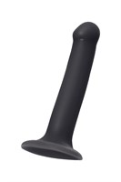 Черный фаллос на присоске Silicone Bendable Dildo M - 18 см. - фото 164591