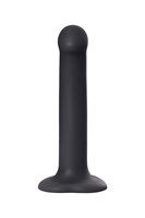 Черный фаллос на присоске Silicone Bendable Dildo M - 18 см. - фото 164592