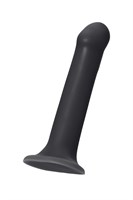 Черный фаллос на присоске Silicone Bendable Dildo L - 19 см. - фото 1425248