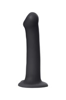 Черный фаллос на присоске Silicone Bendable Dildo L - 19 см. - фото 1425250