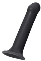 Черный фаллос на присоске Silicone Bendable Dildo L - 19 см. - фото 550845