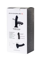 Черный фаллос на присоске Silicone Bendable Dildo XL - 20 см. - фото 164628