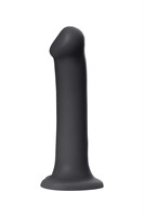 Черный фаллос на присоске Silicone Bendable Dildo XL - 20 см. - фото 164620