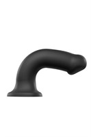 Черный фаллос на присоске Silicone Bendable Dildo XL - 20 см. - фото 164622