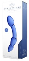 Синий стеклянный стимулятор Superior - 18 см. - фото 166816