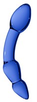 Синий стеклянный стимулятор Superior - 18 см. - фото 166815