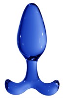 Синяя анальная пробка Expert - 11,5 см. - фото 166817