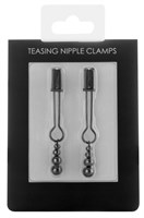 Черные зажимы на соски Teasing Nipple Clamp - фото 166835
