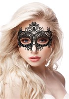 Черная кружевная маска на глаза Queen Black Lace Mask - фото 1427809
