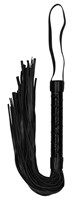 Черная многохвостовая гладкая плеть Luxury Whip - 38,5 см. - фото 172847