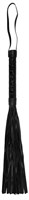 Черная многохвостовая гладкая плеть Luxury Whip - 38,5 см. - фото 172846