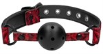 Черно-красный кляп-шарик Breathable Luxury Ball Gag - фото 166940