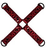 Красно-черные наручники и наножники Luxury Hogtie - фото 166951