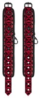 Красно-черные наручники и наножники Luxury Hogtie - фото 1365648