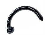 Черный анальный стимулятор-гигант Hosed Ribbed Anal Snake Dildo - 50,8 см. - фото 1365656