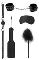 Черный игровой набор БДСМ Introductory Bondage Kit №4 - фото 166984