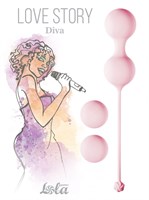 Набор розовых вагинальных шариков Love Story Diva - фото 1365701